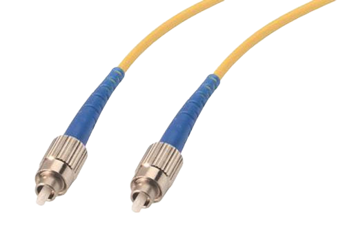 Fiber Optic Fiber Optic Patch Cable, Simplex FC UPC, NK to FC UPC, NK, SM OS2, 2.0mm Riser, Yellow-1M