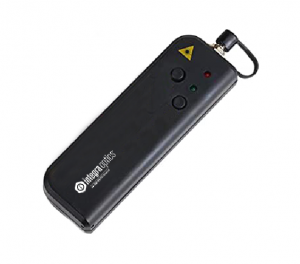 The visual fault locator (VFL) helps detect breaks and discontinuities in fiber jumpers by emitting a visible laser along the cable's length.